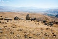 Landscape with megalithic monument in Armenia