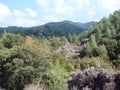 Troodos Mountains Cyprus. Landscapes of mountain horizons at an altitude of 500 m above sea level.