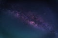 Landscape with Milky way galaxy. Night sky with stars. Long expo Royalty Free Stock Photo