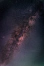 Landscape with Milky way galaxy. Night sky with stars. Long expo Royalty Free Stock Photo