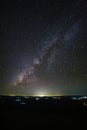 Landscape with milky way galaxy, Night sky with stars in universe Royalty Free Stock Photo