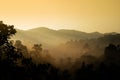 Landscape with the mist in the mountain Royalty Free Stock Photo