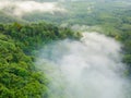 Landscape of misty mountain forest covered hills at khao khai nu Royalty Free Stock Photo