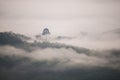 Landscape of misty mountain forest covered hills at khao khai nu Royalty Free Stock Photo