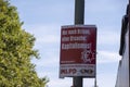 Landscape of MLPD marxist leninist party sign in Kaiserslautern Germany