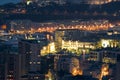 Landscape of Monaco of Night Royalty Free Stock Photo