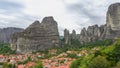 Landscape with monasteries and rocks in Meteora, Greece, Kalambaka