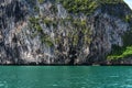 Landscape of Morakot Cave, Andaman Sea, Trang Top Tourist Attractions in Thailand,Beautiful destinations in Asia, summer holidays,