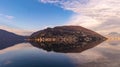 Landscape of Morcote and Lugano lake