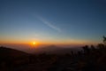 Landscape morning sunrise Doi Inthanon, in Chiang Mai, Thailand Royalty Free Stock Photo