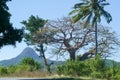 Landscape with mount Choungui on the island of Mayotte Royalty Free Stock Photo