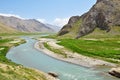 Landscape of Mount Damavand and Lar River , Iran