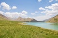 Landscape of Mount Damavand and Lar dam lake , Iran