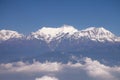 Landscape of Mount Gemalai in Nepal view from plane