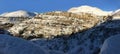 Landscape in Mount Lebanon in winter. Faraya Royalty Free Stock Photo