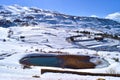 Landscape in Mount Lebanon in winter View of Faraya  snowLandscape in Mount Lebanon in winter View of Faraya  snow Royalty Free Stock Photo