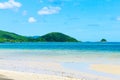 Landscape mountain and blue sea with clear blue sky in thailand Royalty Free Stock Photo