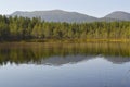 Landscape with Mountain and forest lake on Kola peninsula
