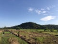 Landscape Mountain of hanging rocks,Banjar City,west java,Indonesia Royalty Free Stock Photo