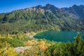 Landscape of mountain lake Morskie Oko near Zakopane, Tatra Mountains, Poland Royalty Free Stock Photo