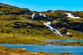 Landscape with mountain lake, Norway Royalty Free Stock Photo