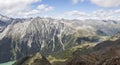 Landscape of mountain peaks, valley,lakes in Alps. Royalty Free Stock Photo