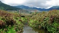 Landscape of mountain Phobjikha valley Royalty Free Stock Photo