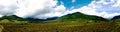 Landscape of mountain Phobjikha valley, Himalayas, Bhutan Royalty Free Stock Photo
