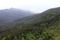 Landscape of mountain ridge from Lago-Naki plateau in summer Royalty Free Stock Photo