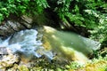 Landscape mountain river with big rocks on the shore Royalty Free Stock Photo