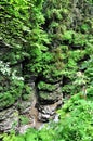 Landscape mountain river with big rocks on the shore Royalty Free Stock Photo