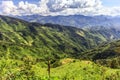 Landscape of Mountain and road at Phou Khoun, Laos