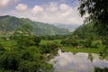 Landscape of mountain valley