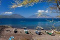 A Landscape of mountain view, seascape and the beach from Larantuka, East Nusa Tenggara, Indonesia