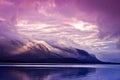 Landscape with mountains and clouds