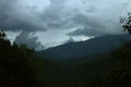 Landscape Mountains Clouds Bright Tropical Forest Background Royalty Free Stock Photo