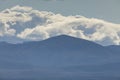 Landscape of mountains with clouds in the Moncayo area, Zaragoza province