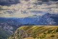 Landscape with mountains and clouds in the sunset. Picture is captured in Montenegro highs, highest peaks of mountain Durmitor.