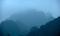 China mountains fog Royalty Free Stock Photo