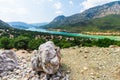 Landscape at the Mountains in greece Royalty Free Stock Photo