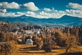 Landscape in mountains Karpaty