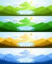 Landscape Illustration during Daytime Royalty Free Stock Photo