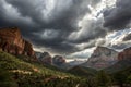 Landscape with Mountains and Storm Clouds Royalty Free Stock Photo