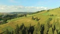 Landscape of mountains in sunny weather.