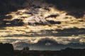 Landscape mountains at sunrise in the American Southwest Royalty Free Stock Photo