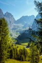 Summer time in Dolomites. landscape with mountains Royalty Free Stock Photo