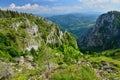 Landscape with mountains and valleys from Scarita-Belioara Royalty Free Stock Photo