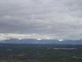 Landscape of mountains and very cloudy sky