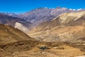 Landscape of Muktinath village in lower Mustang District, Nepal Royalty Free Stock Photo