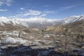 Landscape of Muktinath village in lower Mustang District, Nepal Royalty Free Stock Photo